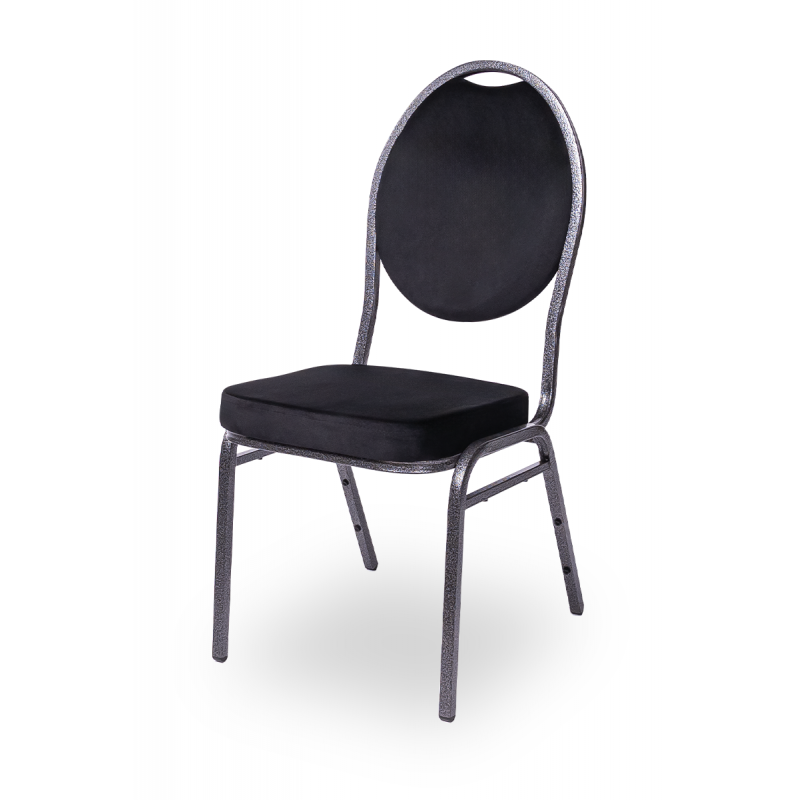 Stapelstühle / Bankettstühle HERMAN schwarz velours
