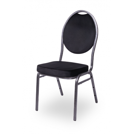 Stapelstühle / Bankettstühle HERMAN schwarz velours