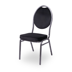 Stapelstühle / Bankettstühle HERMAN schwarz velours