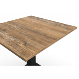 Bistrotisch ALFA S schwarz 68x68 Retro-Holz