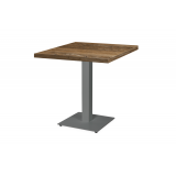 Bistrotisch ALFA S grau 68x68 Retro-Holz