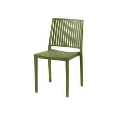 Caféstuhl GOMERA STRIPES olio verde