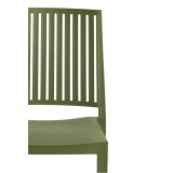 Caféstuhl GOMERA STRIPES olio verde