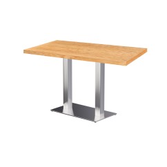 Café-Tisch SIGMA R mit Holzfurnierplatte