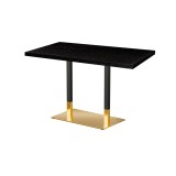 Café-Tisch OMEGA DUO mit Holzfurnierplatte