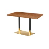 Café-Tisch OMEGA DUO mit Holzfurnierplatte