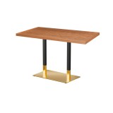 Café-Tisch OMEGA DUO mit Holzfurnierplatte