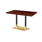 Café-Tisch OMEGA DUO mit Holzfurnierplatte