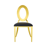 Metallener Hochzeitsstuhl Glamour Tap Gold–Schwarz