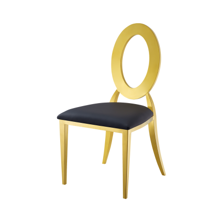 Metallener Hochzeitsstuhl Glamour Tap Gold–Schwarz