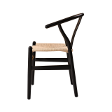 Holz Restaurantstuhl WISHBONE schwarz