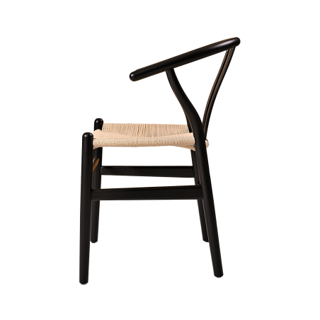 Holz Restaurantstuhl WISHBONE schwarz