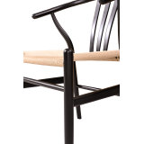 Holz Restaurantstuhl WISHBONE schwarz