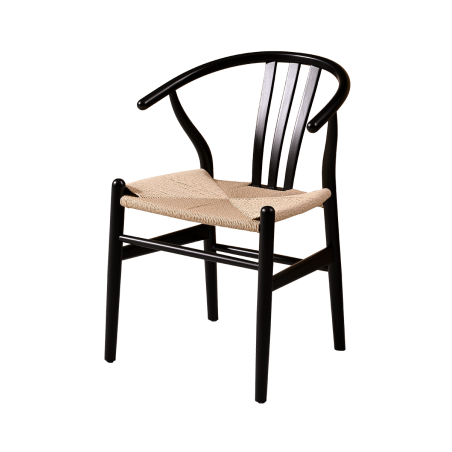 Holz Restaurantstuhl WISHBONE schwarz