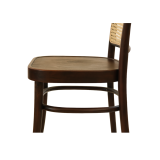 Holz Restaurantstuhl LOOMI 811 Rattan walnuss