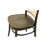 Holz Restaurantstuhl LOOMI 811 Rattan schwarz