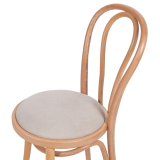 Holz Restaurantstuhl MONET 18 mit beigem Sitz