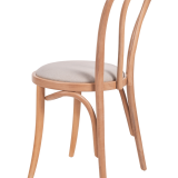 Holz Restaurantstuhl MONET 18 mit beigem Sitz