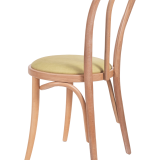 Holz Restaurantstuhl MONET 18 mit pistaziengrünem Sitz