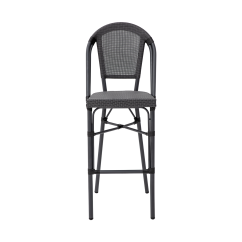 Technorattan Stuhl MATTEO BAR Schwarz-Graphit