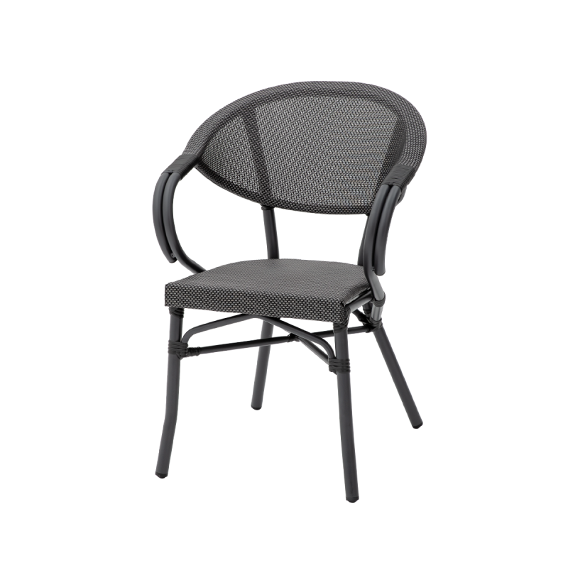 Technorattan Stuhl CAMILLO Graphit
