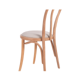 Holz Restaurantstuhl MONET 18 mit beigem Sitz