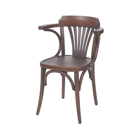 Holz Restaurantstuhl LEGEND ARM Walnuss