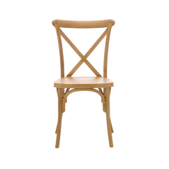 Holz Hochzeitsstuhl CROSS-BACK WOOD Hell Rustikal