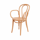 Holz Restaurantstuhl MONET 18 ARM Holzoptik Natur