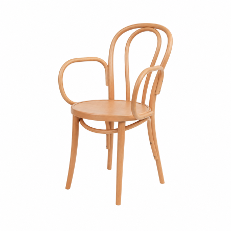 Holz Restaurantstuhl MONET 18 ARM Holzoptik Natur