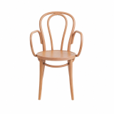 Holz Restaurantstuhl MONET 18 ARM Holzoptik Natur
