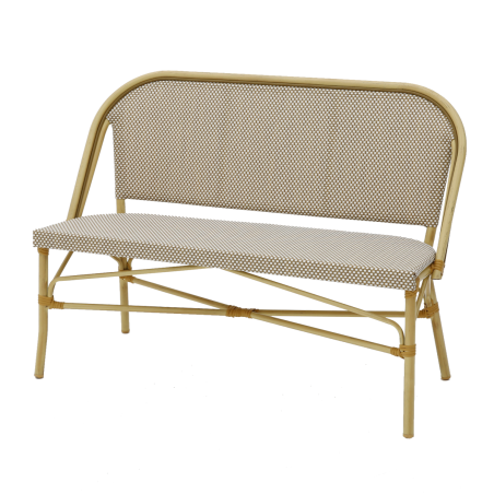 Technorattan Bank MATTEO BENCH Braun-Beige
