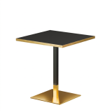 Bistrotisch OMEGA 68x68 Anthrazit mit Goldener Kante