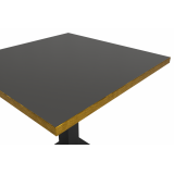 Bistrotisch OMEGA 68x68 Anthrazit mit Goldener Kante