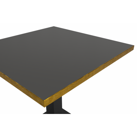 Bistrotisch OMEGA 68x68 Anthrazit mit Goldener Kante