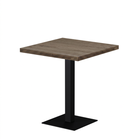 Bistrotisch ALFA S 68x68 Sonoma-Tabac Eiche mit Dark Wood-Kante