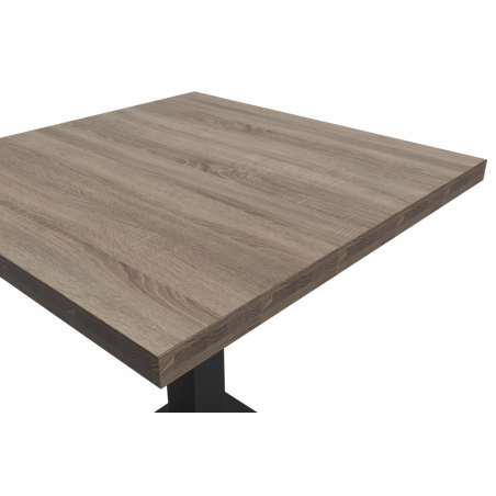 Bistrotisch ALFA S 68x68 Sonoma-Tabac Eiche mit Dark Wood-Kante