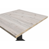 Bistrotisch GIZA 68x68 Cortona Eiche mit Light Wood-Kante