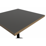 Bistrotisch ARIOSO 68x68 Anthrazit mit Multiplex-Kante