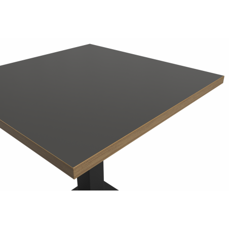 Bistrotisch ALFA S 68x68 Anthrazit mit Multiplex-Kante