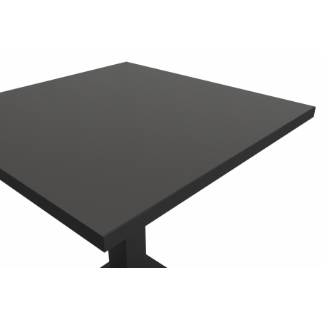 Bistrotisch IMPERIO 68x68 Anthrazit mit Mattschwarzer Kante