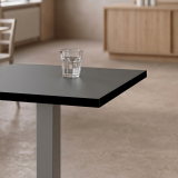 Bistrotisch IMPERIO 68x68 Anthrazit mit Mattschwarzer Kante