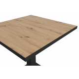 Bistrotisch OMEGA 68x68 Artisan-Eiche mit Mattschwarzer Kante