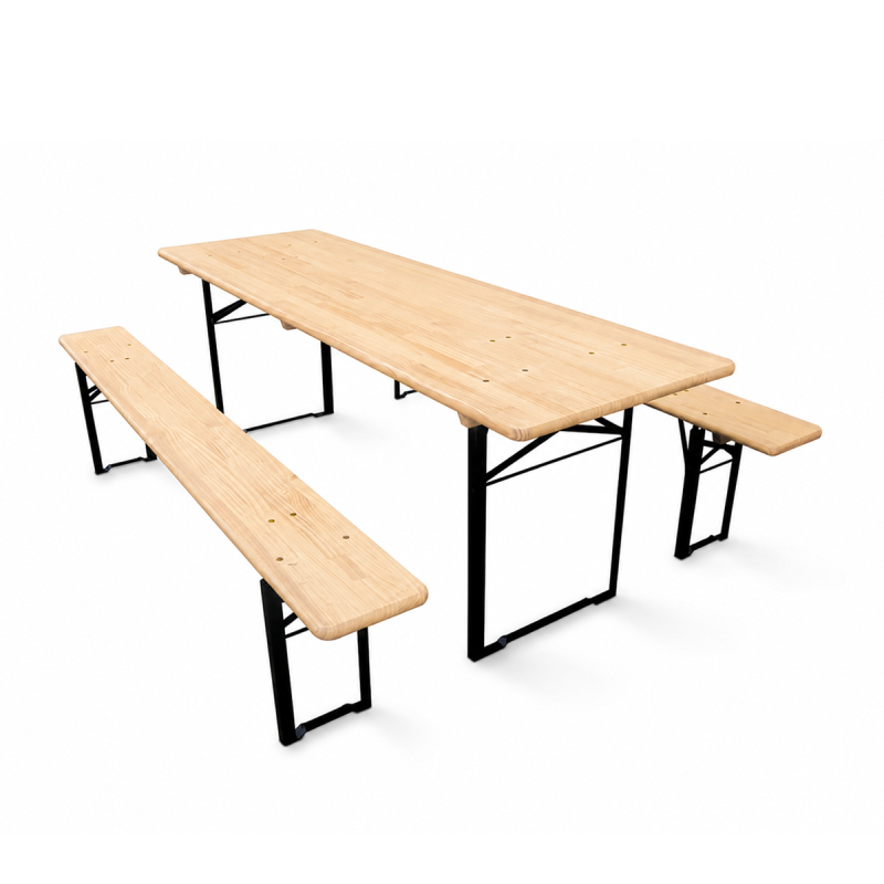 Bierzeltgarnitur in Brauereiqualität WOODY SOLID 220x70 Kiefer