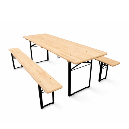 Bierzeltgarnitur in Brauereiqualität WOODY SOLID 220x70 Kiefer