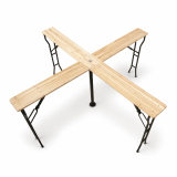 Biergartentisch WOODY CROSS 241x241 Tanne