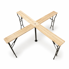 Biergartentisch WOODY CROSS 241x241 Tanne
