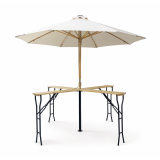 Biergartentisch WOODY CROSS 241x241 Tanne