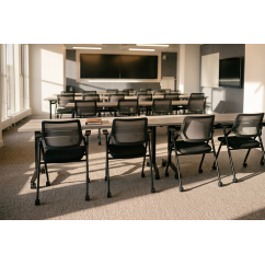Schulungsstuhl OPTIMA CA schwarz-grau