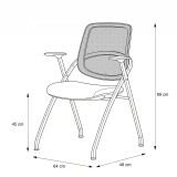 Schulungsstuhl LINEA schwarz